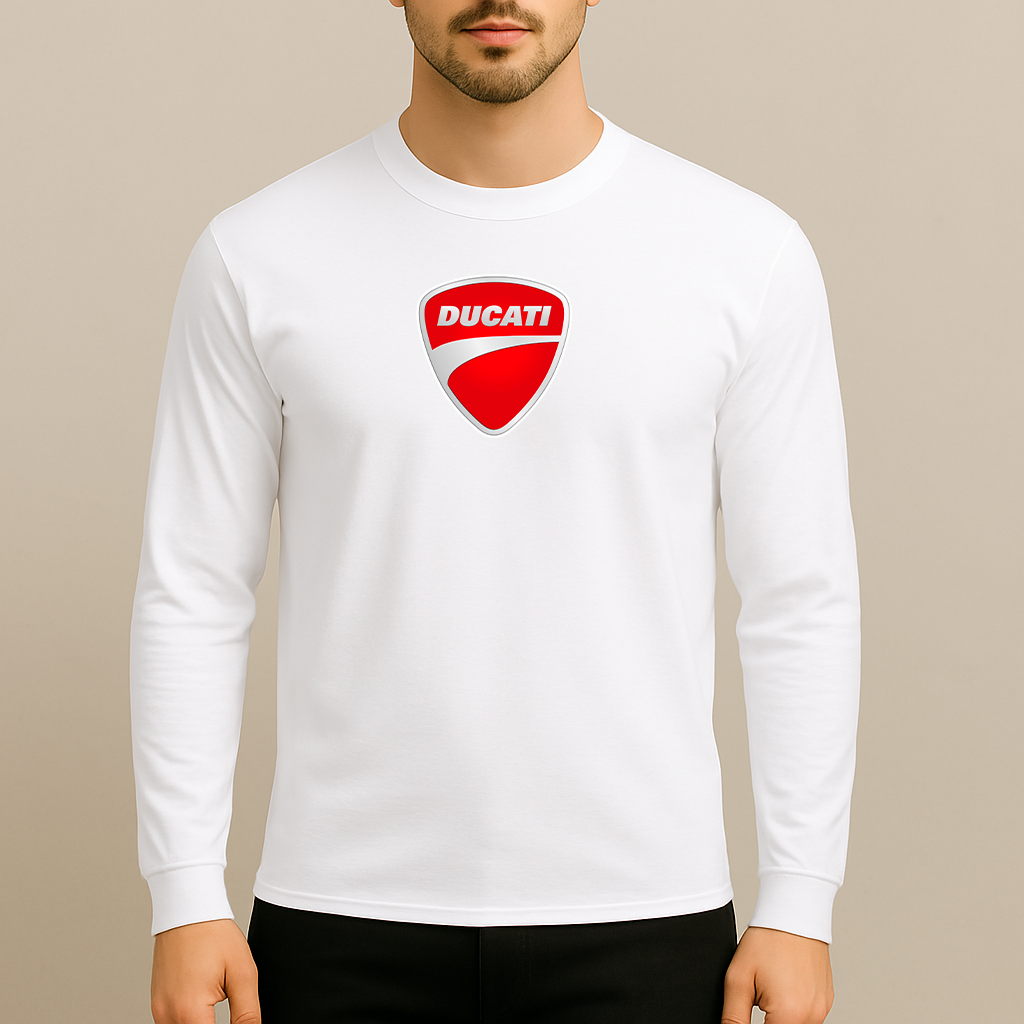 Men’s Ducati Motorcycle Long Sleeve T-Shirt